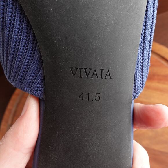 Vivaia Sandals Womens SZ EU 41.5 US 10 Blue Jade Pro Square Toe Block Heel Shoes - Picture 13 of 14